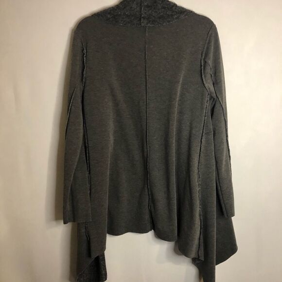 Altar'd State Soft Grey Cascade Sweater w/ Pockets - Picture 5 of 5